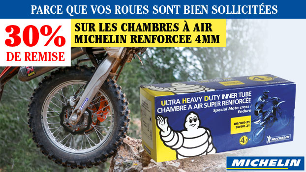 40% de remise sur Chambre à  air Michelin renforcee 4mm