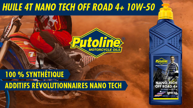 Huile 4T PUTOLINE Nano Tech Off Road 4+ 10W-50