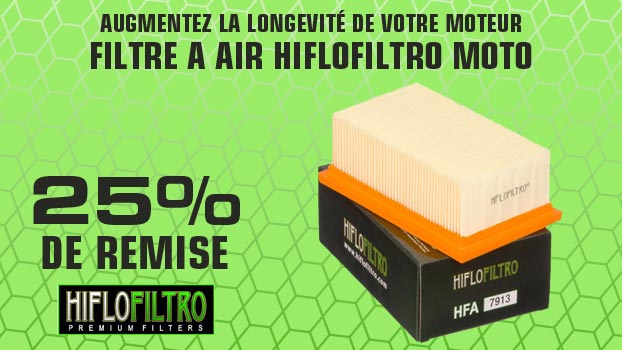 25% de remise sur Filtre a huile Hiflofiltro moto
