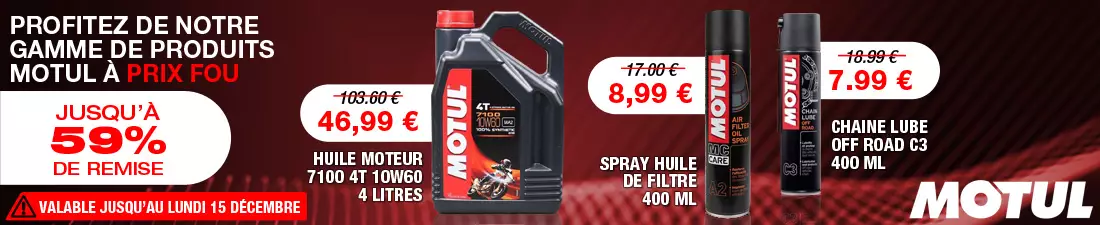 Super remise sur notre gamme MOTUL