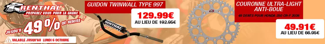 jusqu'a 49% de remise sur notre gamme RENTHAL