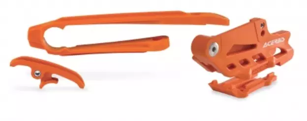 Kit patin de bras oscillant et guide chaine Acerbis orange KTM 350 EXC-F