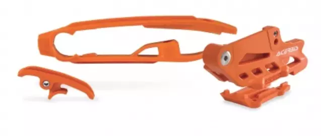 Kit patin de bras oscillant et guide chaine Acerbis orange KTM 250 SX