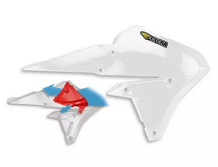 Ouies de radiateur Cycra Powerflow Blanc Yamaha 250 YZ-F