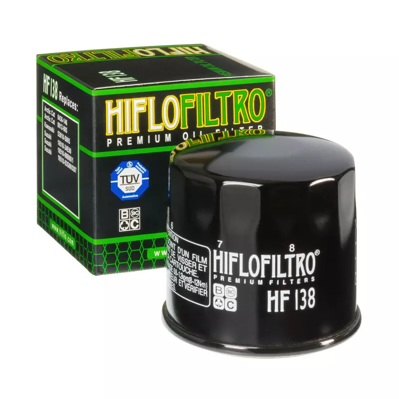 Filtre à huile moto trail HIFLOFILTRO Noir brillant SUZUKI DL 1000 V-STROM XT ABS