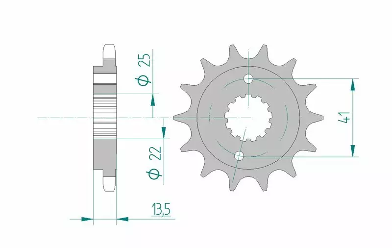 Pignon trail AFAM acier standard 525 pas 16 dents HONDA XRV 650 AFRICA TWIN (RD03)