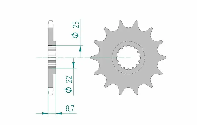 Pignon AFAM standard 12 dents KTM 300 EXC