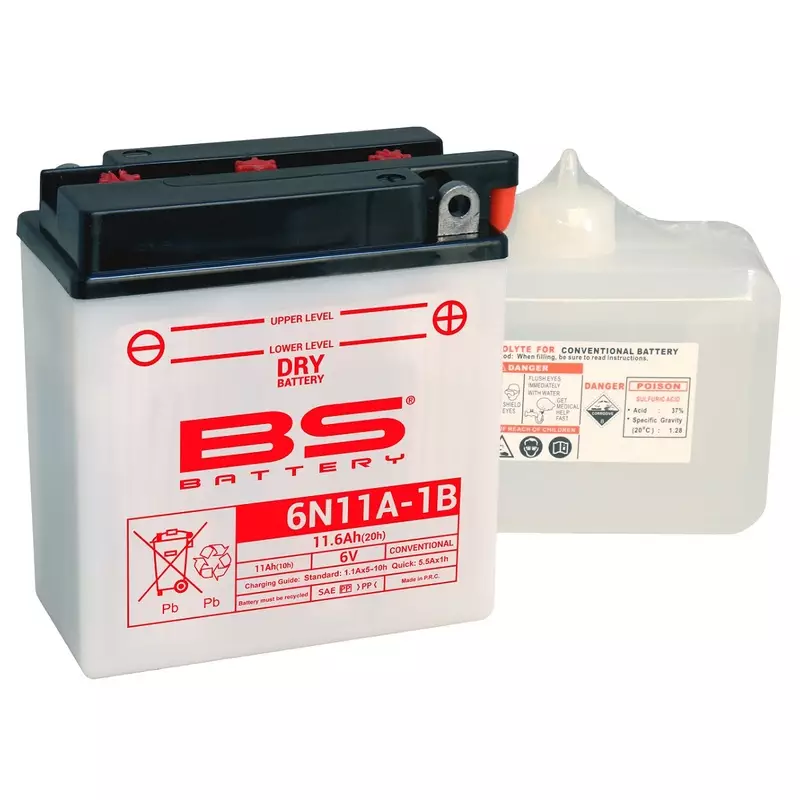 Batterie moto trail BS BATTERY conventionnelle avec pack acide HUSQVARNA TE 125 (A500AA)