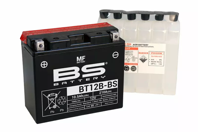 Batterie moto trail BS BATTERY sans entretien avec pack acide DUCATI 1200 MULTISTRADA ENDURO PRO