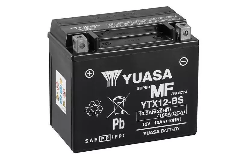 Batterie moto trail YUASA sans entretien avec pack acide KAWASAKI KLE 500 (KLE500A)