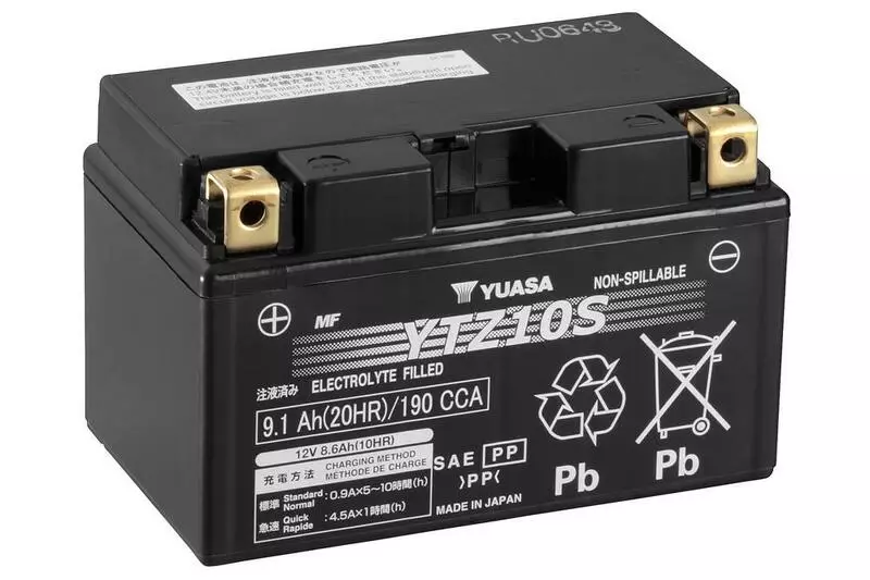 Batterie moto trail YUASA W/C sans entretien activée usine YAMAHA TRACER 9 GT