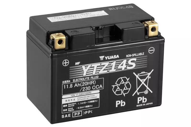 Batterie moto trail YUASA W/C sans entretien activée usine SUZUKI V-STROM 1050 DE