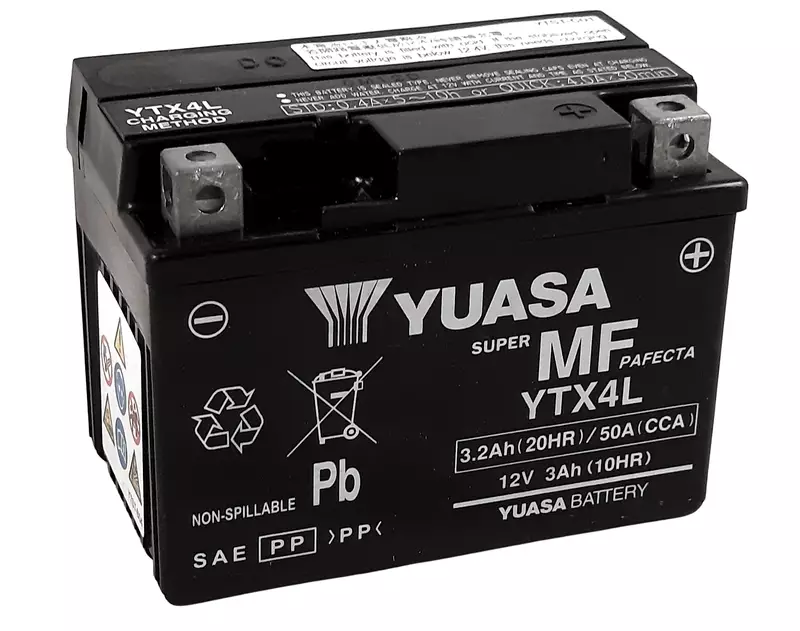 Batterie moto trail YUASA W/C sans entretien activée usine SUZUKI DR 125 S