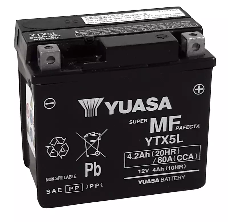 Batterie moto trail YUASA W/C sans entretien activée usine HONDA CRF 230 L (MD37)