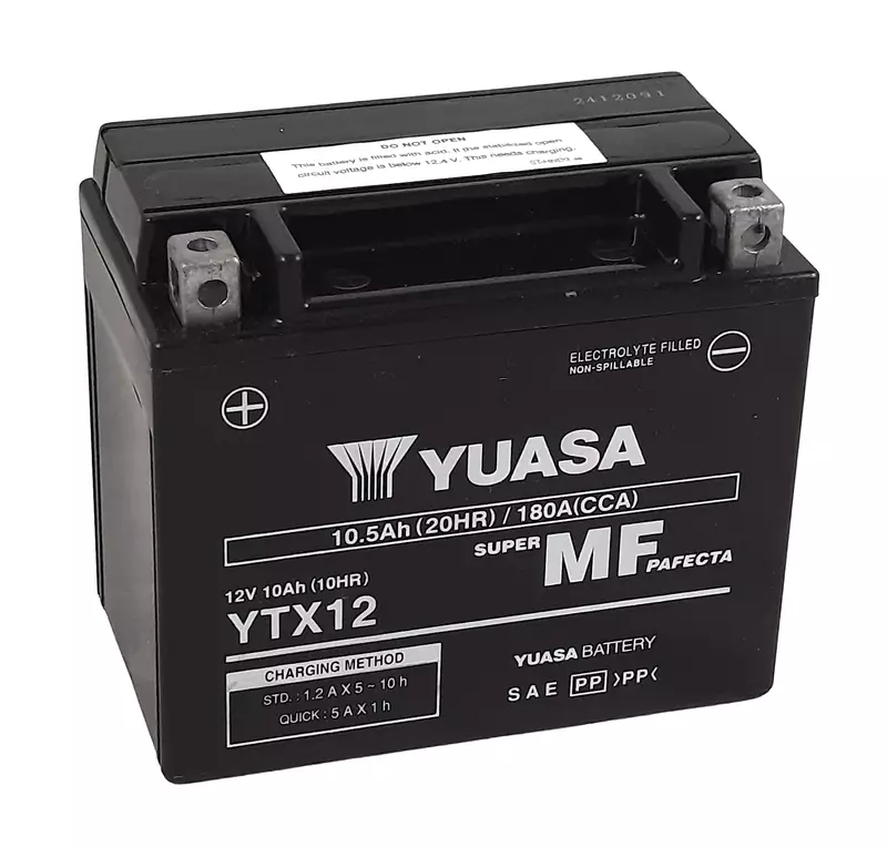 Batterie moto trail YUASA W/C sans entretien activée usine APRILIA PEGASO 650 TRAIL
