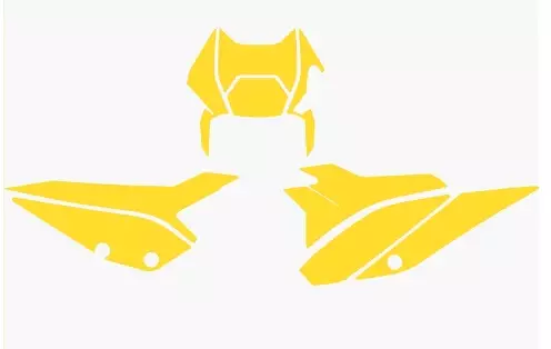 Fond de plaque enduro Jaune Beta 480 RR