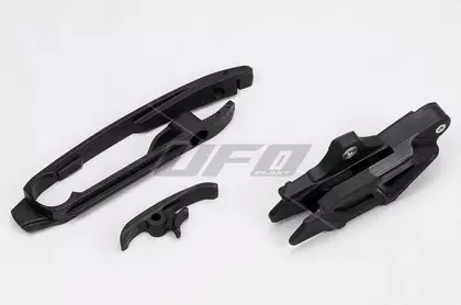 Kit patin bras oscillant et guide chaine UFO noir Husqvarna 450 FC