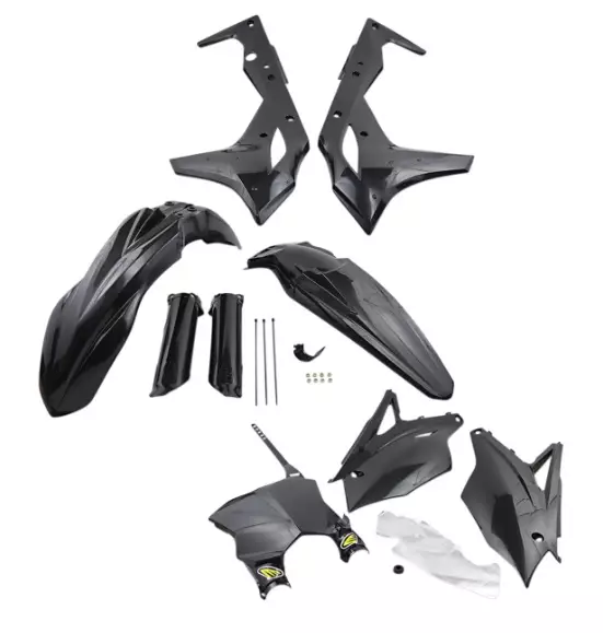 Kit plastique Cycra Powerflow Noir Kawasaki 250 KX-F