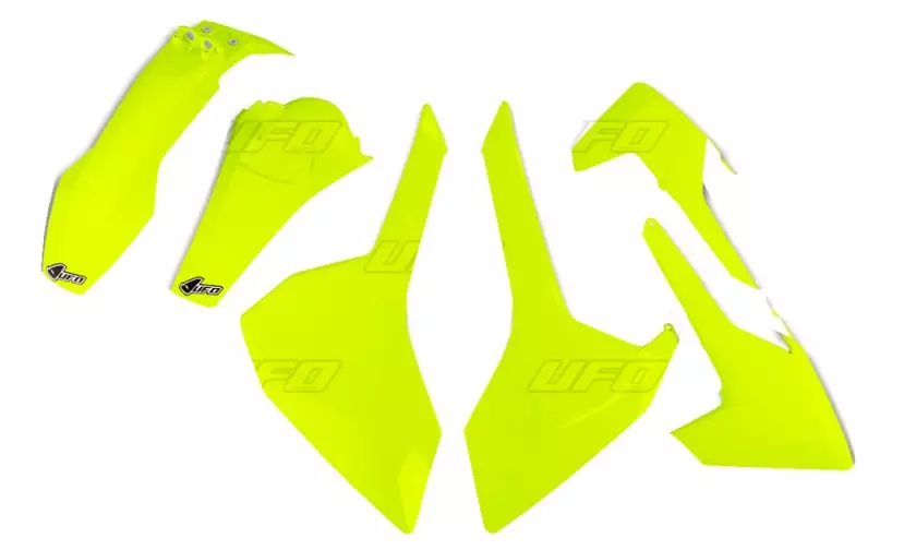 Kit plastique UFO jaune fluo Husqvarna 250 TE