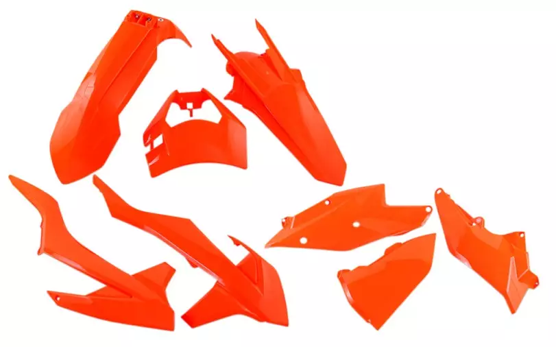 Kit plastique UFO Orange Fluo KTM 250 EXC