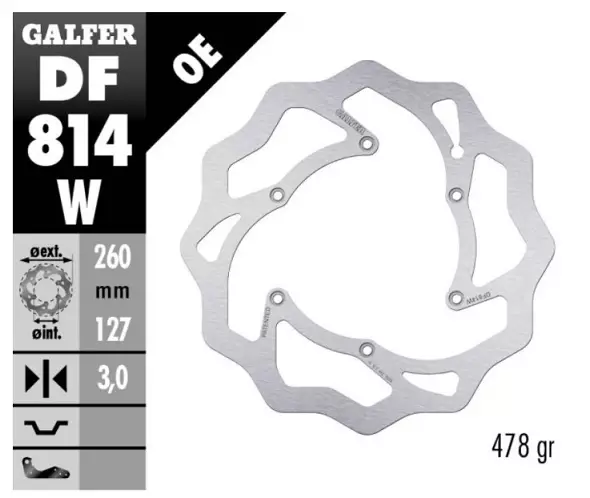 Disque frein avant GALFER fixe Beta 498 RR