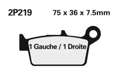 Plaquettes frein Nissin arriere metal fritte Honda 85 CR