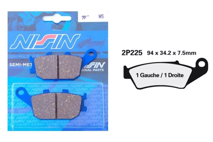 Plaquettes frein avant Nissin semi metal moto trail Suzuki DR-Z 400
