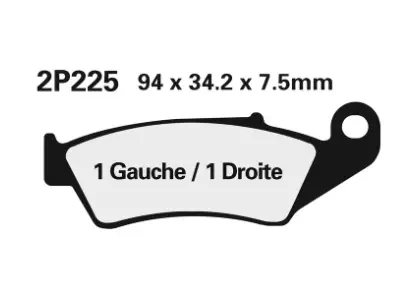 Plaquettes frein Nissin avant metal fritte Suzuki 125 RM