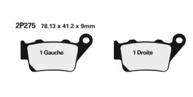 Plaquettes frein Nissin arriere metal fritte KTM 250 EXC-F