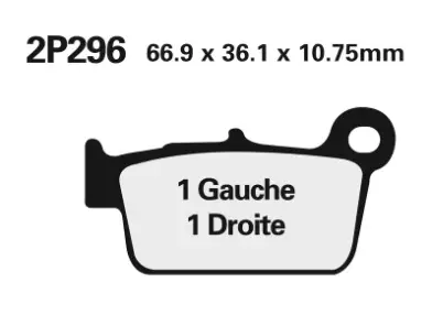 Plaquettes frein Nissin arriere metal fritte Beta 250 RR