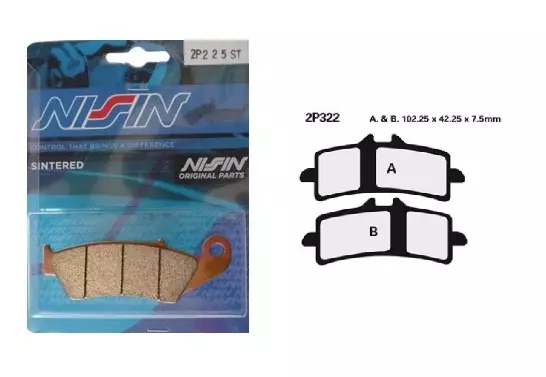 Plaquettes frein avant Nissin metal fritte moto trail Ducati Desert X