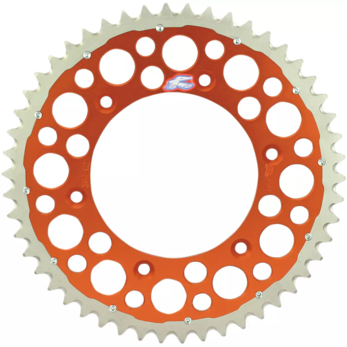 Couronne Renthal Twinring 52 dents orange KTM 400 EXC-F