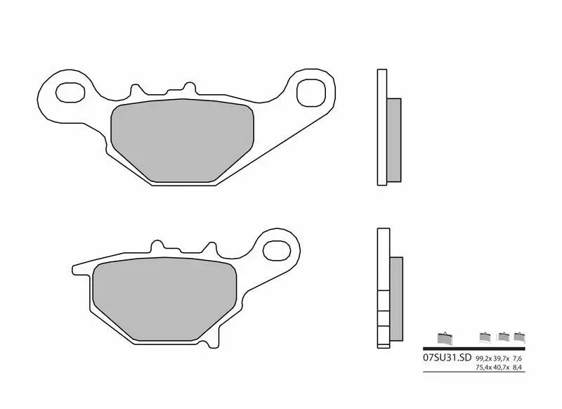 Plaquettes frein arriere Brembo SD Suzuki 85 RM