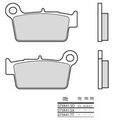 Plaquettes frein arriere Brembo SX Kawasaki 450 KX-F