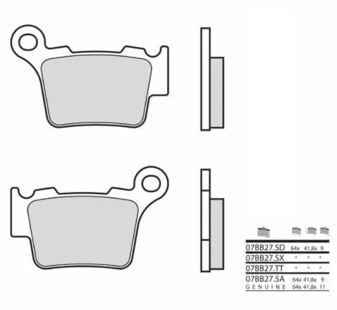 Plaquettes frein arriere Brembo SX Gas Gas 350 MC-F