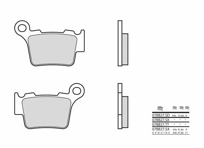 Plaquettes frein arriere Brembo SD Husqvarna 300 TE