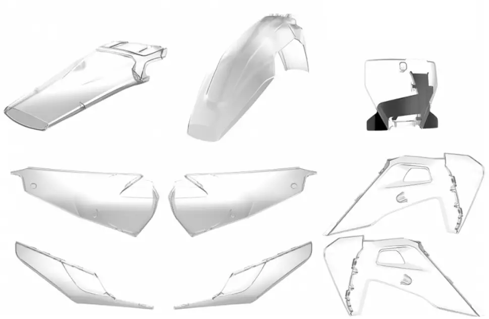 Kit plastique Polisport transparent Husqvarna 350 FC