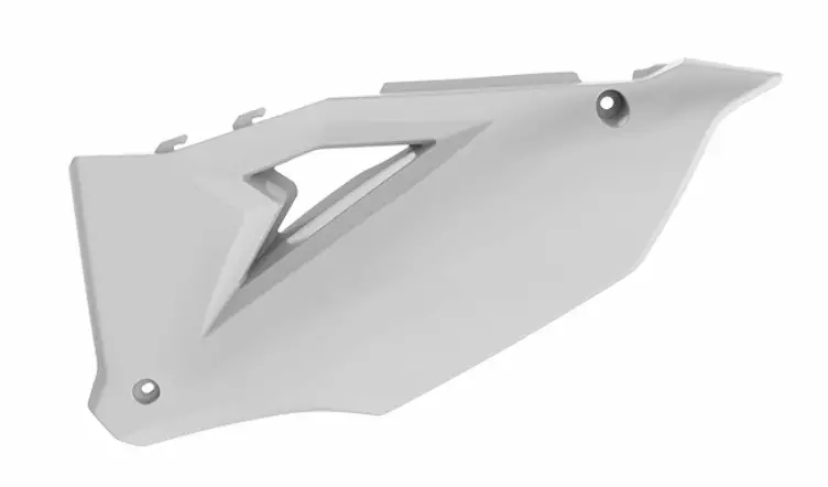 Plaques laterales Polisport Blanc Kawasaki 250 KX-F