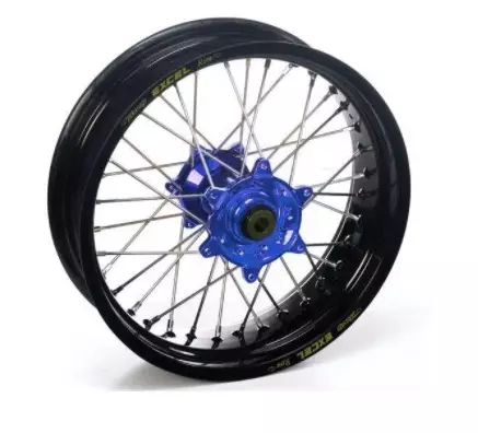 Roue Supermotard HAAN WHEELS arriere 17x4.50 noir/bleu Husqvarna 450 FC