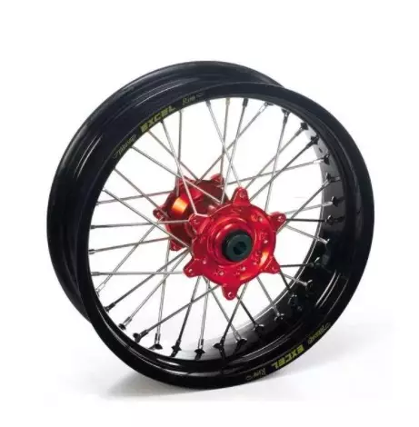 Roue Supermotard HAAN WHEELS arriere 17x4.50 noir/rouge Gas Gas 350 MC-F