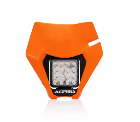 Plaque phare Acerbis enduro orange avec feu KTM 150 EXC