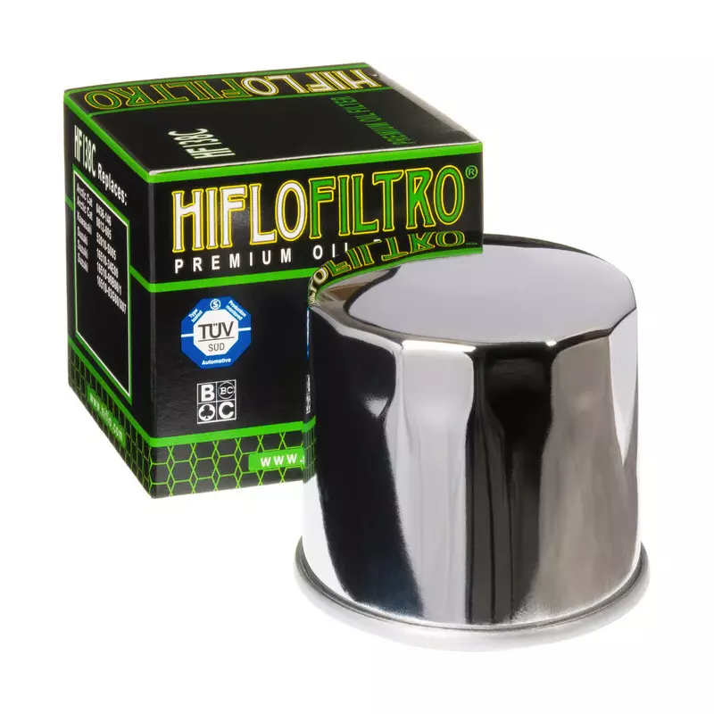 Filtre à huile moto trail HIFLOFILTRO chrome SUZUKI V-STROM 800 SE