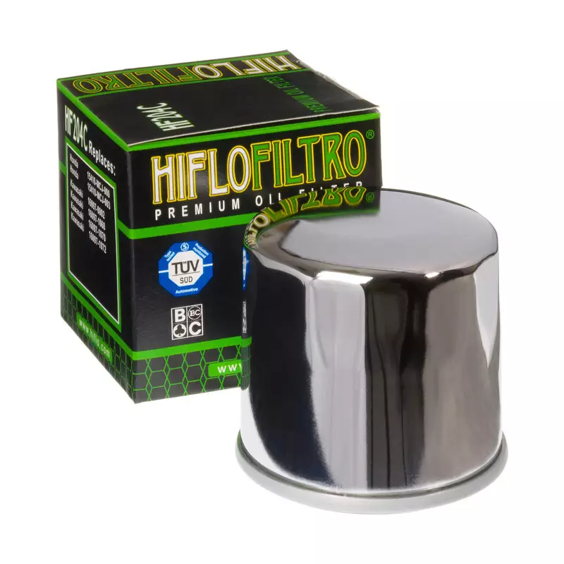 Filtre à huile moto trail HIFLOFILTRO chrome TRIUMPH TIGER 800 XRT ABS