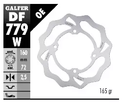 Disque frein avant GALFER fixe Gas Gas 50 MC