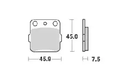 Plaquettes frein arriere  Moto Master Racing GP Kawasaki 80 KX