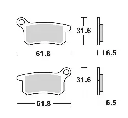 Plaquettes frein avant Moto Master Racing Gas Gas 65 MC