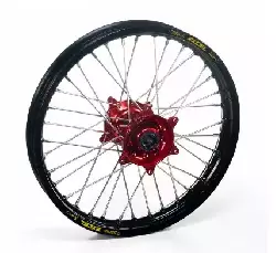 Roue arriere 19x2,15 Haan wheels/Excel jante noire moyeu Rouge