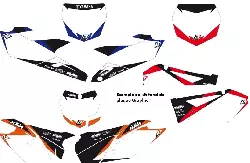 Fonds de plaque Blackbird Racing Graphic Blanc