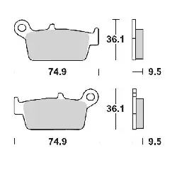 Plaquettes frein arriere Moto Master Racing Honda 80 CR