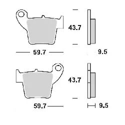 Plaquettes frein arriere  Moto Master Racing GP Honda 450 CR-F